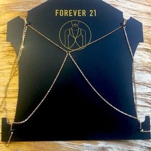 NEW Delicate Bodice Body Chain Jewelry Gold Tone